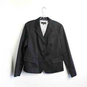 Talbots black blazer suit jacket 14 classic office work career style business